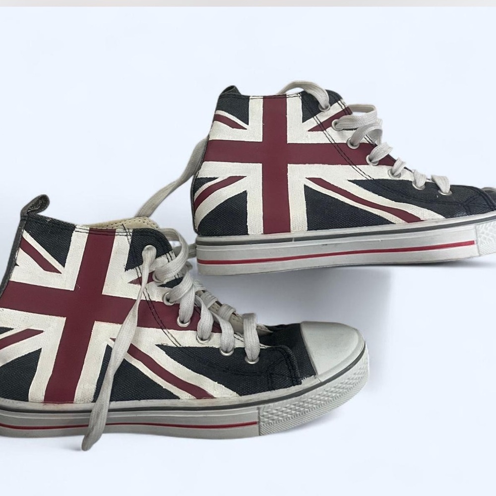 Union Flag High-Top Sneakers